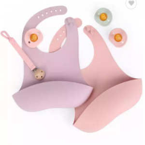 Baby haklappar silikon haklapp justerbar vattentät bordsartiklar matklass