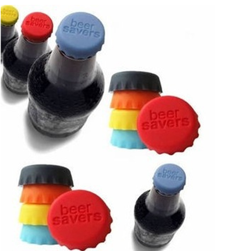 Anpassad design Debosed Logo Round Silicone Beer Bottle Savers Caps Universal Water Beer Saver återanvändbar mössa Silikonflaska Cap Silicone Beer Bottle Caps Sodavatten Bottle Saver Crown Caps Wine Cap Cap